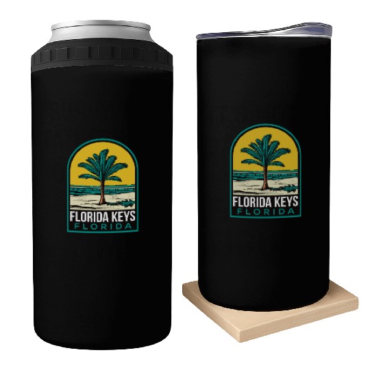 Florida Keys Vintage Beach Can Coolers