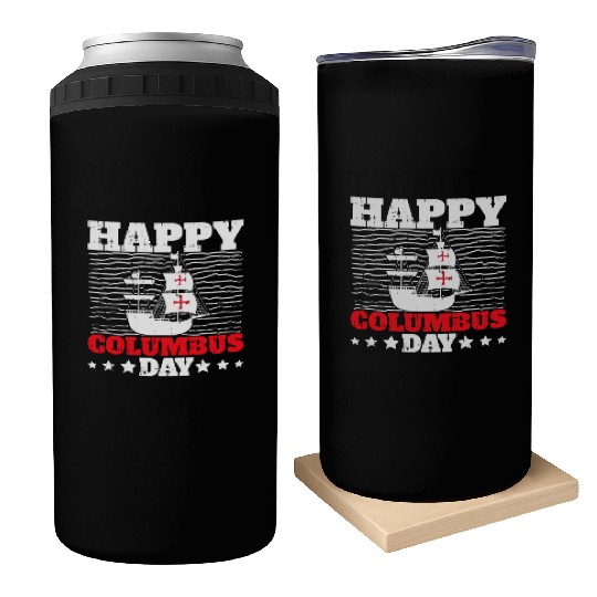 Columbus Day Italian Pride Can Coolers
