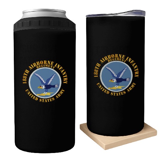 Army 188th Airborne Infantry Regiment SSI X 300 Can Coolers