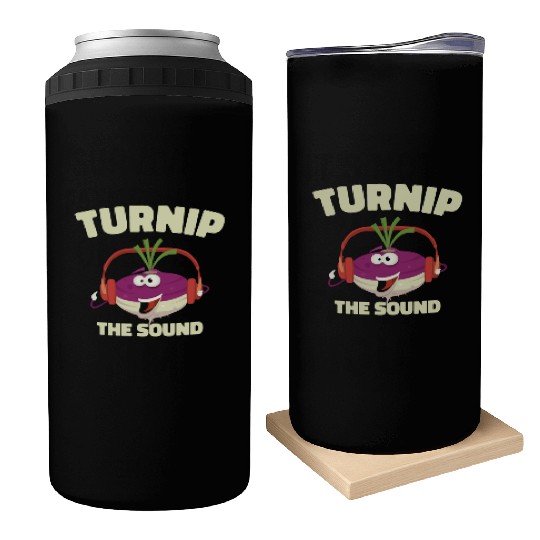 Music Turnip Party Music Lover Vegetable Can Coolers