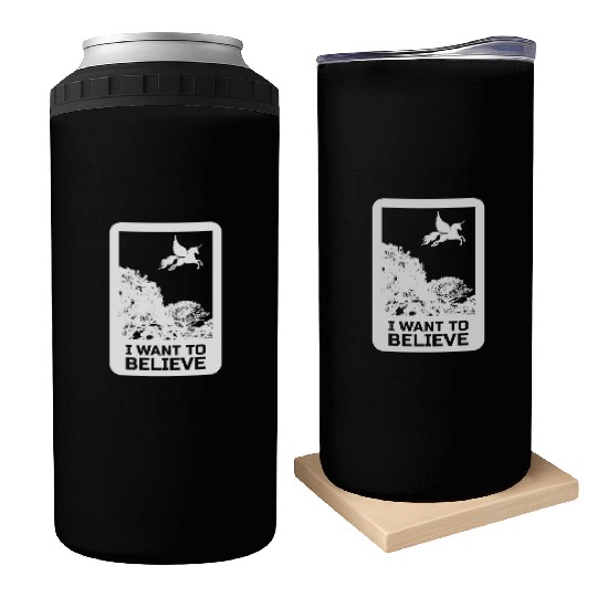 Unicorn "I Want To Believe" UAP Outfit Alien Ufo Can Coolers