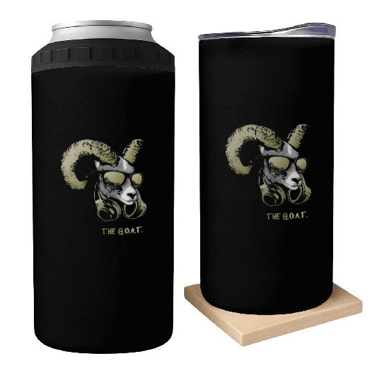 The Goat Bling Cool and Funny Music Animal with Can Coolers
