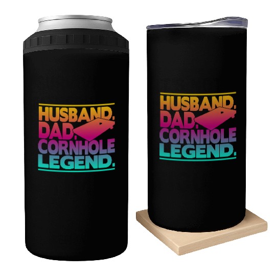 Husband Dad Cornhole Legend Classic Can Coolers