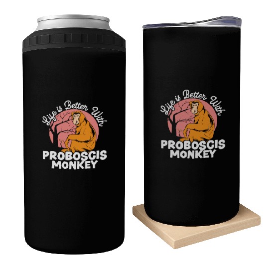 Life Is Better With Proboscis Monkey Ape Zookeeper Can Coolers
