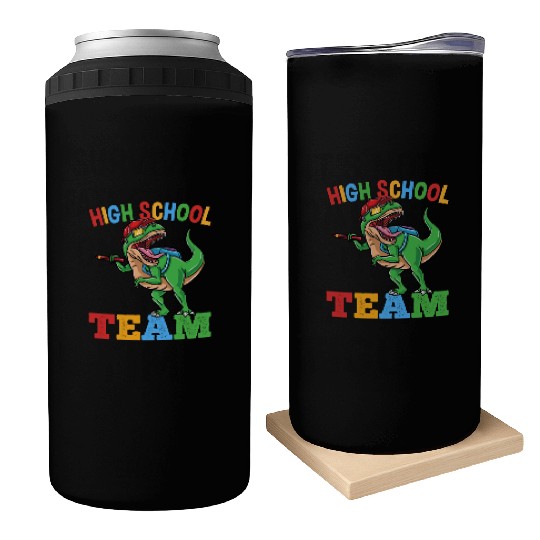 High School Team T-Rex Dinosaur Boys Can Coolers