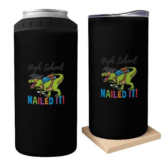 High School Nailed It Dinosaur Graduation Can Coolers