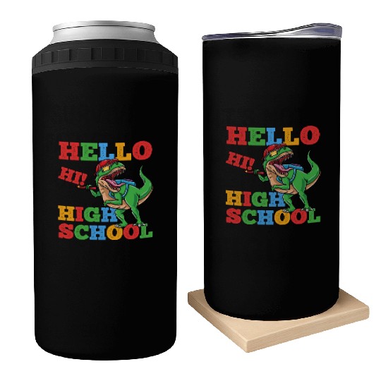 Hello High School T-Rex Dinosaur Boys Can Coolers