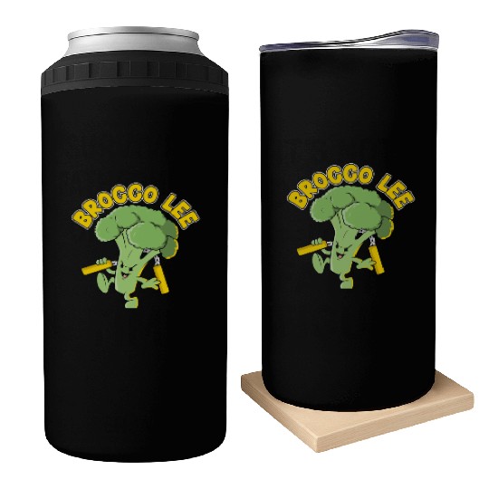 Brocco Lee Vegetable Vegetarian Vegan Broccoli Can Coolers