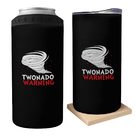 Funny 2nd Bday Twonado Warning Tornado Birthday Can Coolers