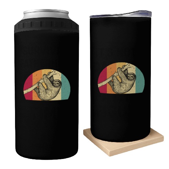 Sloth Vintage Can Coolers
