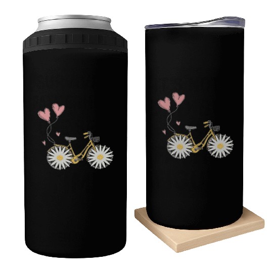Daisy Bike Women Flower Bicycle Garden Can Coolers