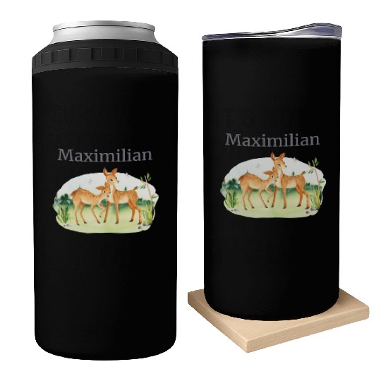 Waldtier Reh Flowers Name Maximilian Can Coolers