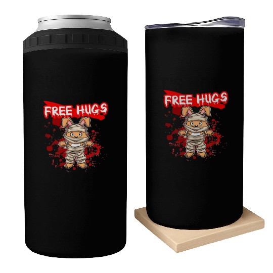 Free Hugs Halloween Sarcasm Scary Creepy Costume Can Coolers