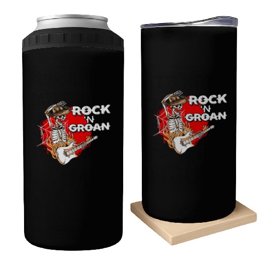 Halloween Cowboy Skeleton Rocker Hand Rock Can Coolers