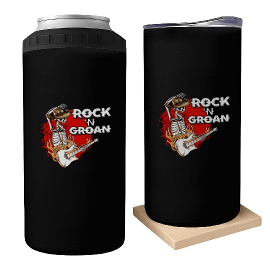 Halloween Cowboy Skeleton Rocker Hand Rock Can Coolers