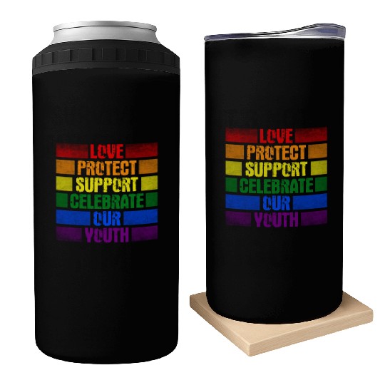 Love Protect Support Celebrate Our Youth Can Coolers