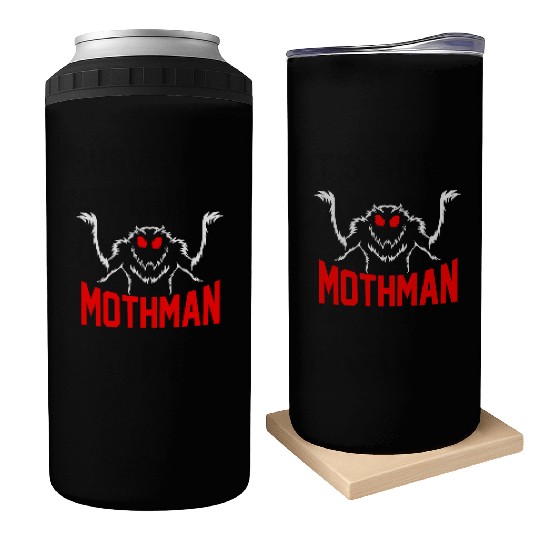 Folklore Monsters Cryptid Goth Mothman Can Coolers