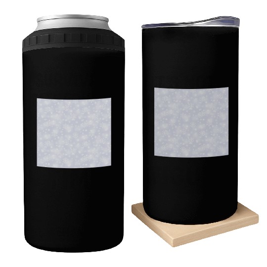 Lilac Snowflakes Pattern Can Coolers