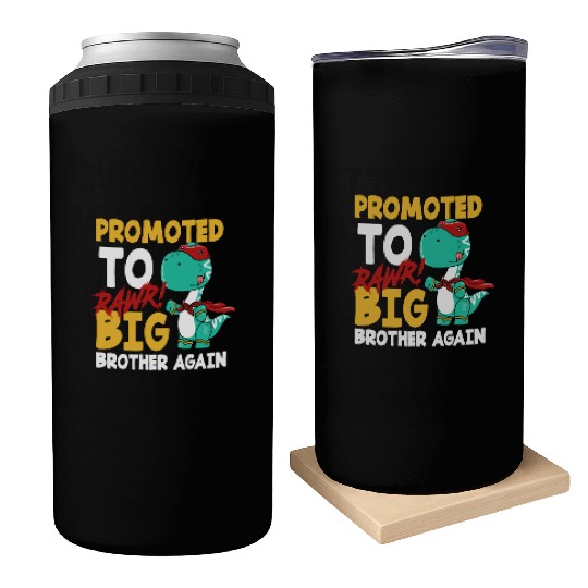 Dinosaur Brother Pregnant Superhero Can Coolers