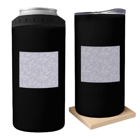 Lavender Snowflakes Pattern Can Coolers