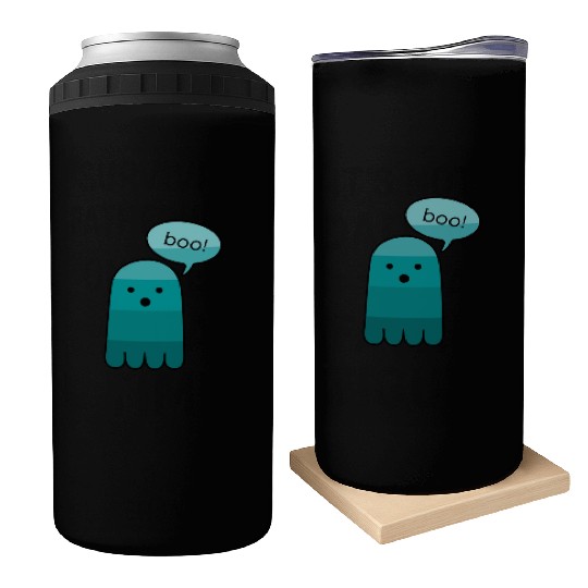 Persian Green Boo Ghost Halloween Can Coolers
