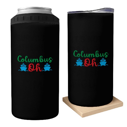 Happy Columbus Day classic Can Coolers