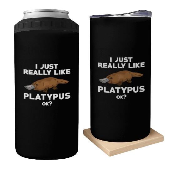 Funny Platypus Lover Can Coolers