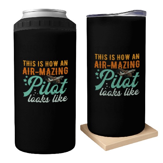 Aircraft Pun Airmazing Pilot - Airline Pilot Can Coolers