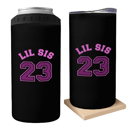 Lil Sis 2023 Little Sister Baby Family Birth Child Can Coolers