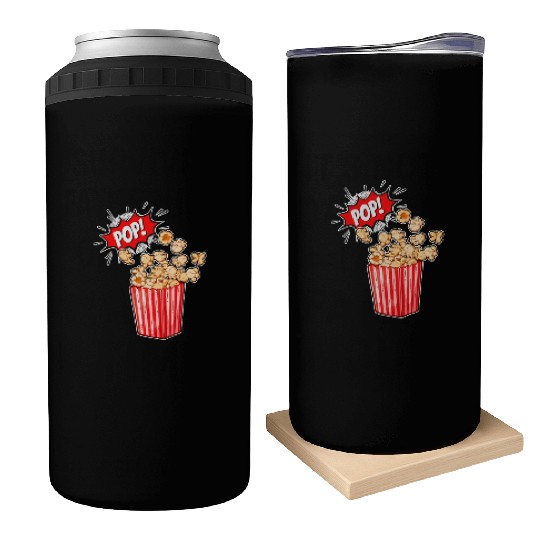 Retro Movie Popcorn Lover Can Coolers