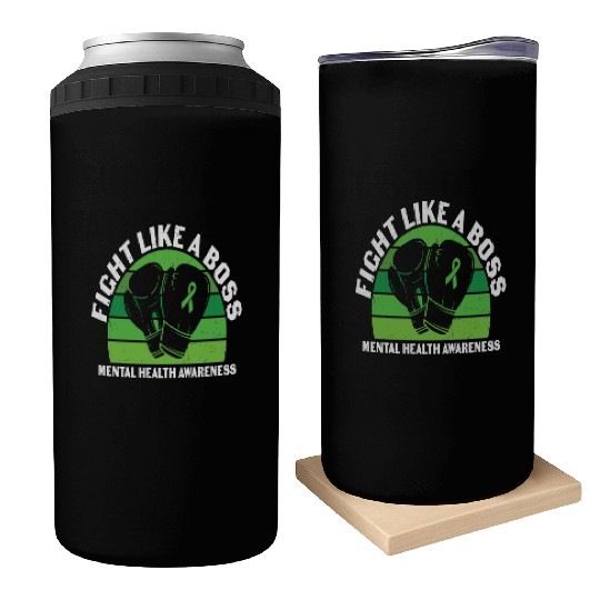 Fight Like A Boss Mental Health Awareness Can Coolers