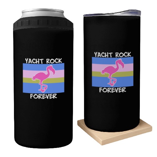 Yacht Rock Forever Can Coolers 80s Style flamingo