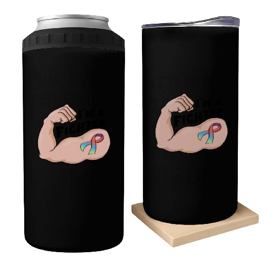 Pride month - Rainbow ribbon Can Coolers