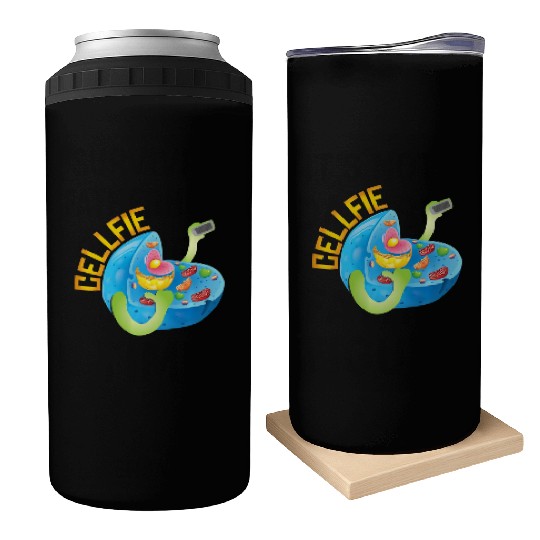 Science Teacher Cellfie funny biology nature Can Coolers