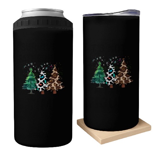 Christmas trees, Leopard Christmas Trees, Winter Can Coolers