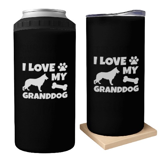 I Love My Granddog German Shepherd Can Coolers