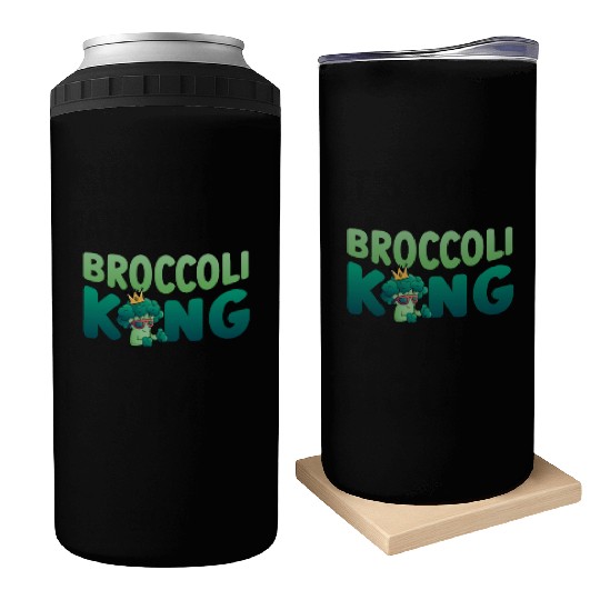 Broccoli King Vegetarian Vegetable Veggies Vegan Can Coolers