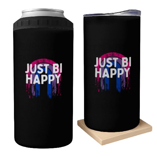 Just Bi Happy Bisexual LGBTQ Bi Pride LGBT Can Coolers