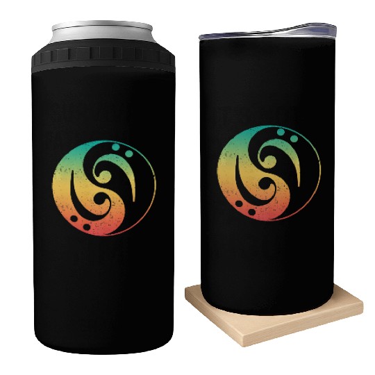 Ying Yang Bass Guitar Player Can Coolers