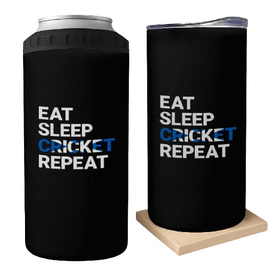Eat Sleep Cricket Repeat Scotland Flag Sports Gift Can Coolers