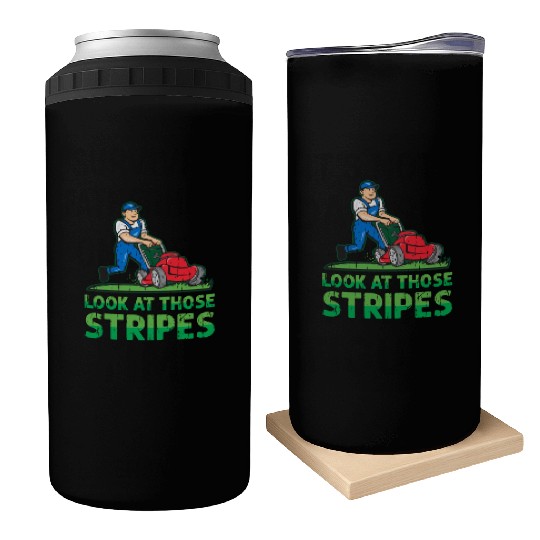 Look at those stripes - lawn mowing Can Coolers