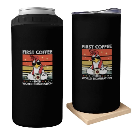 Rooster Cock Coffee Sunglasses Can Coolers