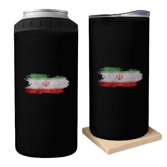 Iran - national flag, brush effect Can Coolers