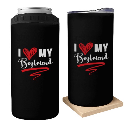 I Love My Boyfriend Valentines Day Cupid Love Can Coolers