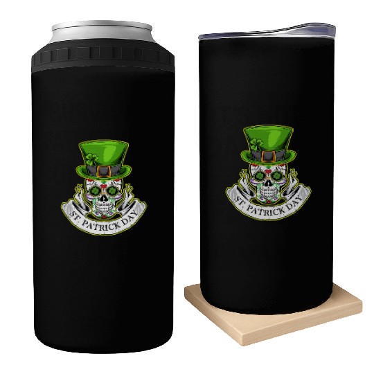 Sugar Skull | St Patrick Day | Lucky Charm Irish Can Coolers