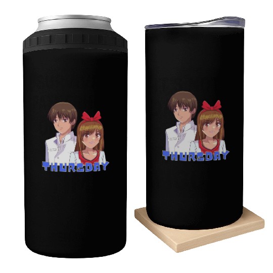 Anime Boy and Girl Day of The Week Thursday Can Coolers
