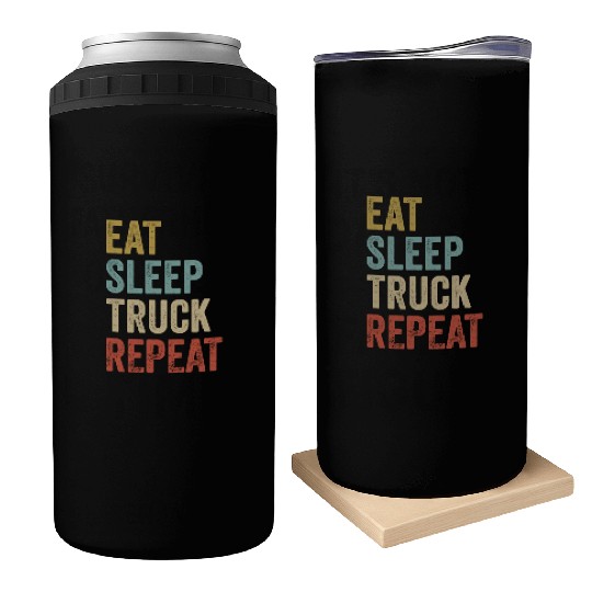 Truckers Eat Sleep Truck Repeat Truck Driver Can Coolers