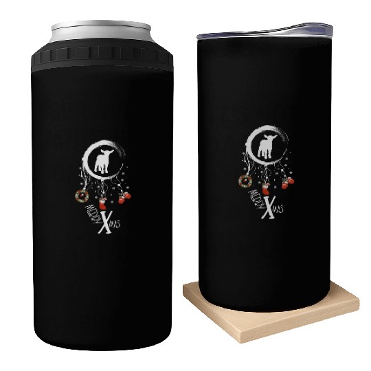 Winter dreamcatcher Christmas Lamb Can Coolers