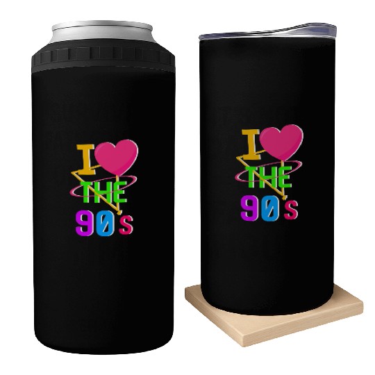 1990's 90s I Heart Nineties I Love the 90's Old Can Coolers