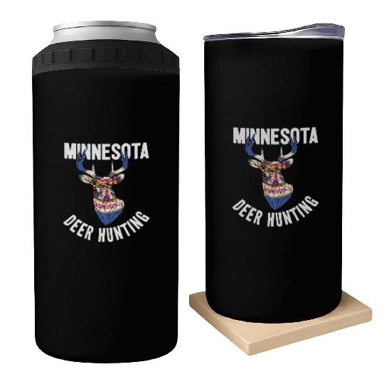 Minnesota Deer Hunting Buck Stag Hunter Can Coolers